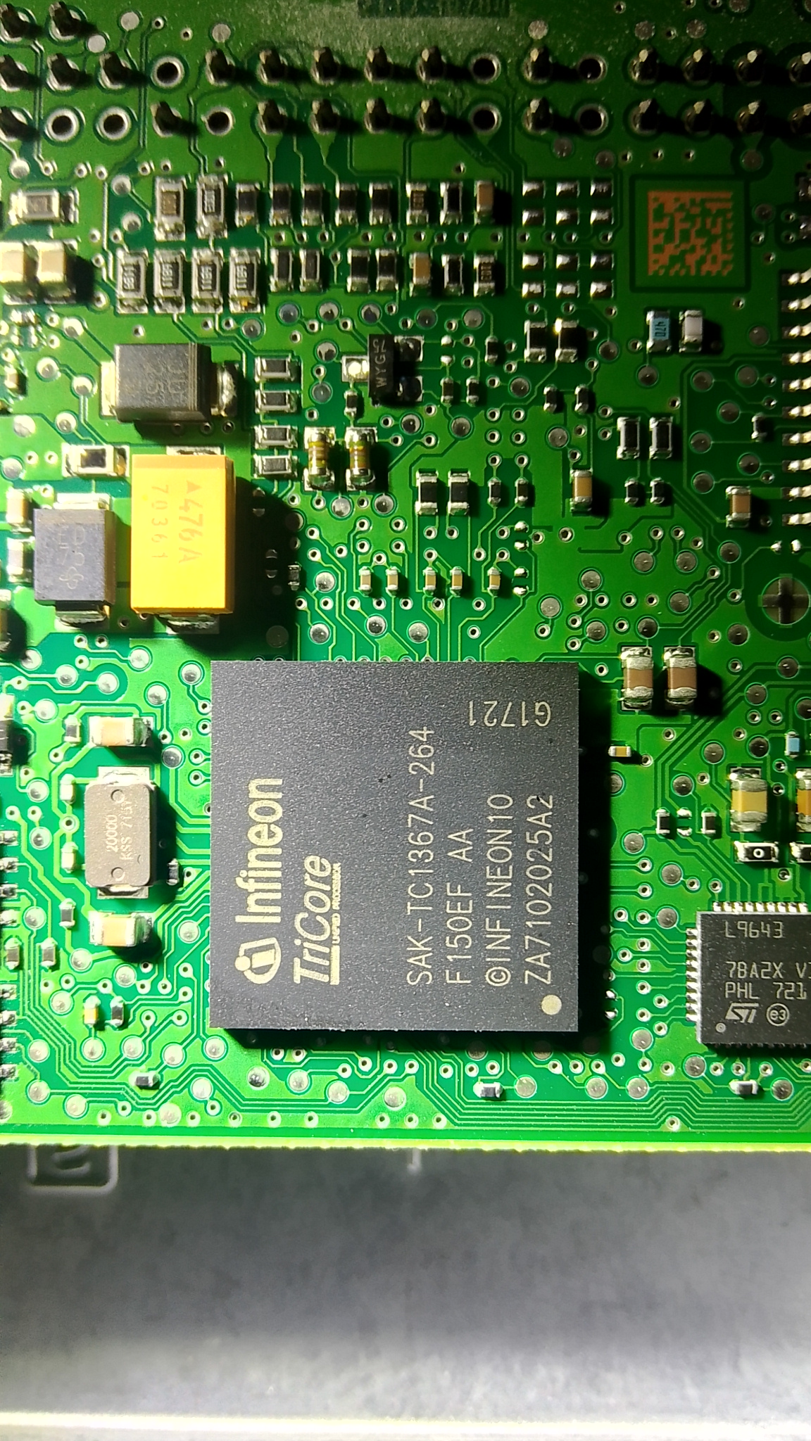 Procesador Infineon TriCore de una centralita ECU